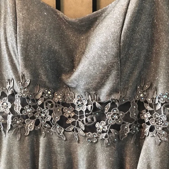 City Studio Silver Glitter Dress - Picture 9 of 10